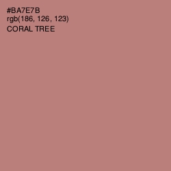 #BA7E7B - Coral Tree Color Image
